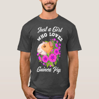 T-shirt Juste Une Fille Qui Aime Les Cochons De Guinée Mig
