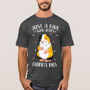 T-shirt Juste Une Fille Qui Aime Les Cochons De Guinée Pou