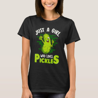T-shirt Juste Une Fille Qui Aime Les Cornichons  Cornichon