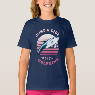 T-shirt Juste Une Fille Qui Aime Les Dauphins