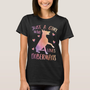 T-shirt Juste une fille qui aime les Dobermans 11