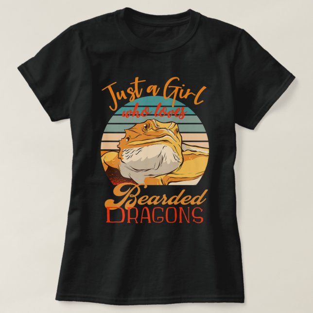 T-shirt Juste une fille qui aime les dragons barrés Design (Design devant)