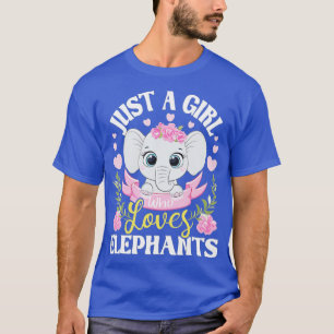 T-shirt Juste une fille qui aime les éléphants - Eléphant 