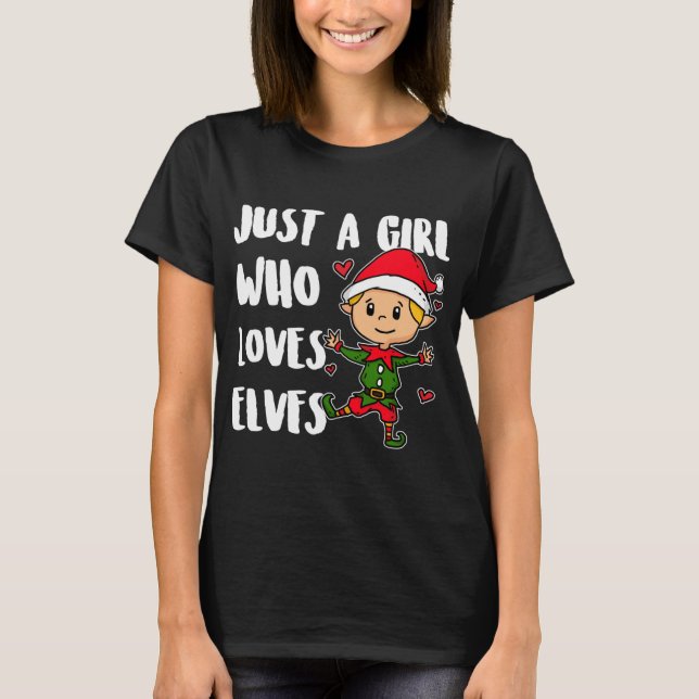 T-shirt Juste Une Fille Qui Aime Les Elfes Mignonnes Elfes (Devant)