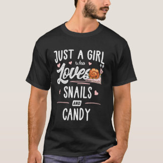 T-shirt Juste Une Fille Qui Aime Les Escargots Et Les Femm