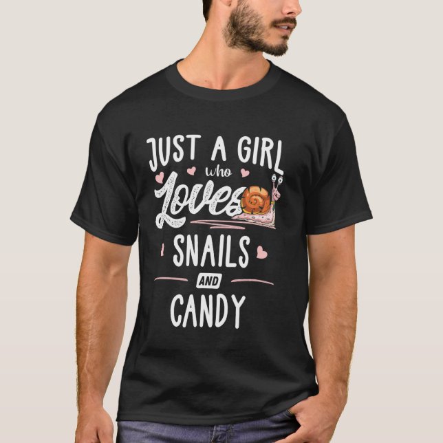 T-shirt Juste Une Fille Qui Aime Les Escargots Et Les Femm (Devant)