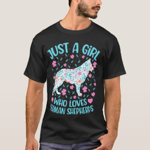 T-shirt Juste une fille qui aime les femmes à la flore de