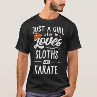 T-shirt Juste Une Fille Qui Aime Les Fentes Et Karate Cade
