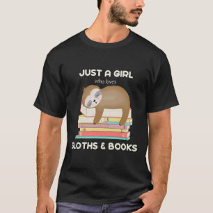 T-shirt Juste Une Fille Qui Aime Les Fentes Et Les Livres 