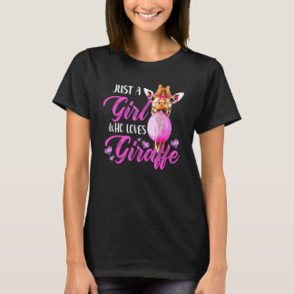 T-shirt Juste Une Fille Qui Aime Les Girafes