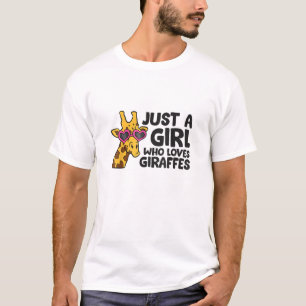 T-shirt Juste une fille qui aime les girafes _3