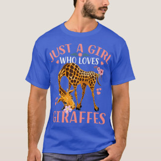 T-shirt Juste Une Fille Qui Aime Les Giraffes