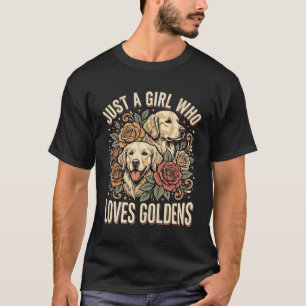 T-shirt Juste une fille qui aime les Goldens