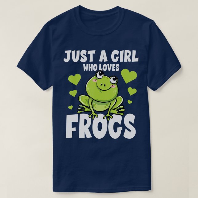 T-shirt Juste Une Fille Qui Aime Les Grenouilles Drôle Hum (Design devant)