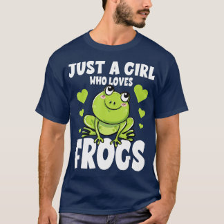 T-shirt Juste Une Fille Qui Aime Les Grenouilles Drôle Hum