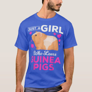 T-shirt Juste Une Fille Qui Aime Les Guinéens Cochons Guin