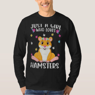 T-shirt Juste Une Fille Qui Aime Les Hamsters Mignonne Ham