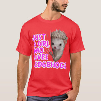 T-shirt Juste Une Fille Qui Aime Les Hérisson