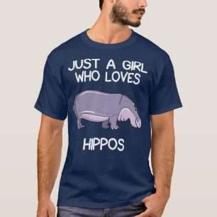 T-shirt Juste Une Fille Qui Aime Les Hippopotames
