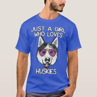 T-shirt Juste Une Fille Qui Aime Les Huskies