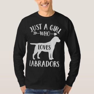 T-shirt Juste Une Fille Qui Aime Les Labradors Pour Chien 