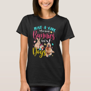 T-shirt Juste Une Fille Qui Aime Les Lapins Et Les Chiens 