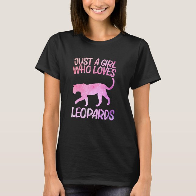 T-shirt Juste Une Fille Qui Aime Les Léopards Pour Les Fem (Devant)