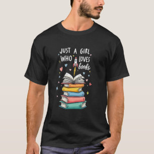 T-shirt Juste une fille qui aime les livres Rocket enthous