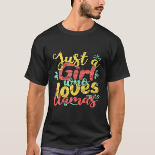 T-shirt Juste Une Fille Qui Aime Les Llamas Alpaca Lama