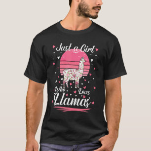 T-shirt Juste Une Fille Qui Aime Les Llamas Pour Les Femme