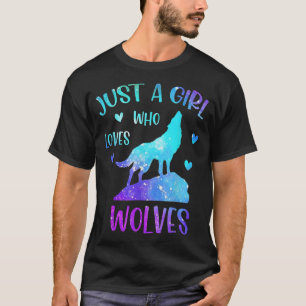 T-shirt Juste Une Fille Qui Aime Les Loups Les Cadeaux Arc