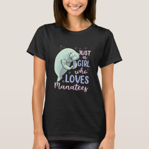 T-shirt Juste Une Fille Qui Aime Les Manatees Manatee Vach