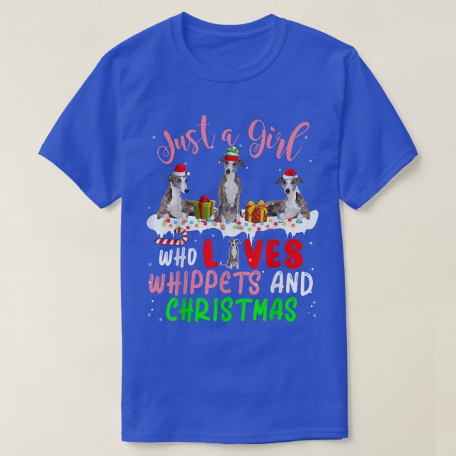 T-shirt Juste une fille qui aime les marionnettes et Noël  (Design devant)