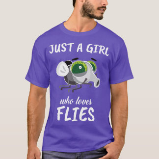 T-shirt Juste Une Fille Qui Aime Les Mouches