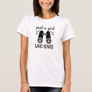 T-shirt Juste Une Fille Qui Aime Les Oiseaux Observation D