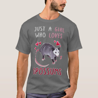 T-shirt Juste Une Fille Qui Aime Les Opossum