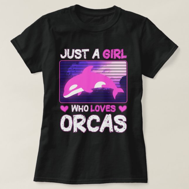 T-shirt Juste Une Fille Qui Aime Les Orques - Mignonne Et  (Design devant)