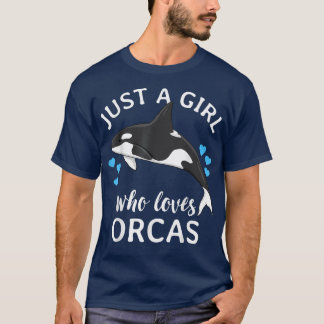 T-shirt Juste Une Fille Qui Aime Les Orques Tueurs Baleine