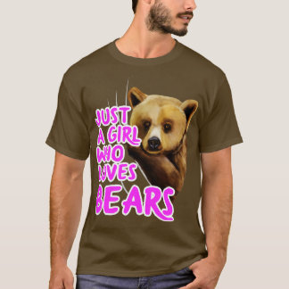 T-shirt Juste Une Fille Qui Aime Les Ours