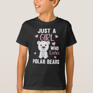 T-shirt Juste Une Fille Qui Aime Les Ours Polaires - Migno