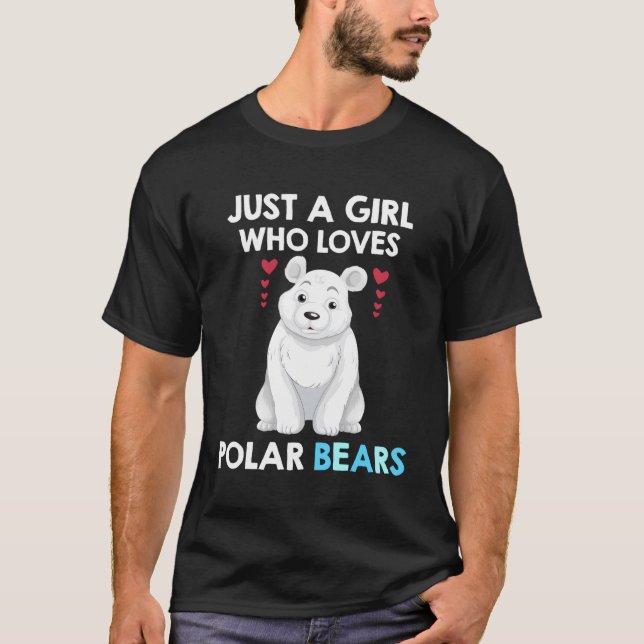 T-shirt Juste Une Fille Qui Aime Les Ours Polaires T Shirt (Devant)