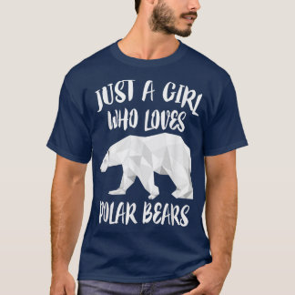 T-shirt Juste Une Fille Qui Aime Les Ours PolairesOurs Lov