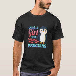 T-shirt Juste Une Fille Qui Aime Les Palmes De Manchots T-