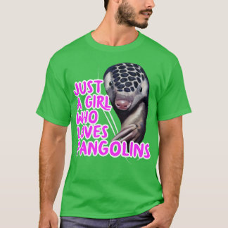 T-shirt Juste une fille qui aime les pangolins