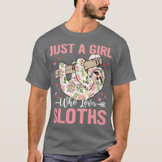 T-shirt Juste une fille qui aime les paresseux
