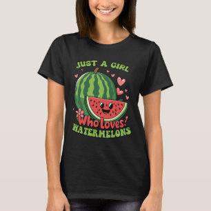 T-shirt Juste Une Fille Qui Aime Les Pastèques Cute Été