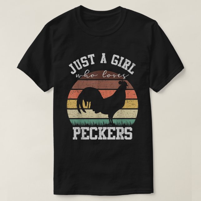 T-shirt Juste Une Fille Qui Aime Les Peckers Amusant Produ (Design devant)
