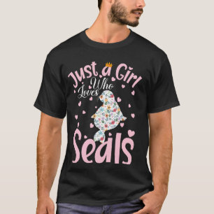 T-shirt Juste une fille qui aime les phoques femmes filles
