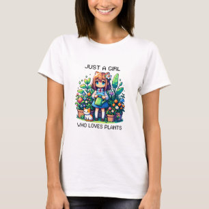 T-shirt Juste une fille qui aime les Plantes