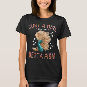 T-shirt Juste une fille qui aime les poissons Betta - Comb